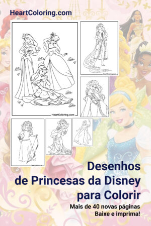 Desenhos de Princesas da Disney para Colorir