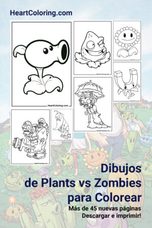 Dibujos de Plants vs Zombies para Colorear