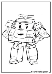 Robocar Poli Coloring Pages for Kids | 30+ Pictures