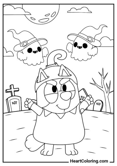 Bluey Halloween costume - Bluey Coloring Pages