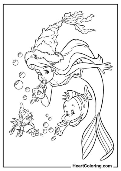 Musical band - The Little Mermaid Coloring Pages