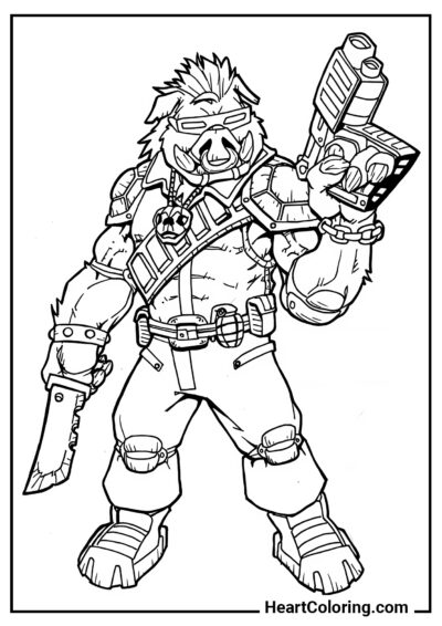 Bebop - Ninja Turtles Coloring Pages