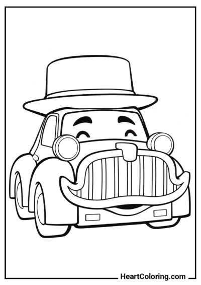 Alegre Sr. Musty - Desenhos de Robocar Poli para Colorir