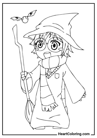 Harry Potter estilizado - Dibujos de Harry Potter para Colorear