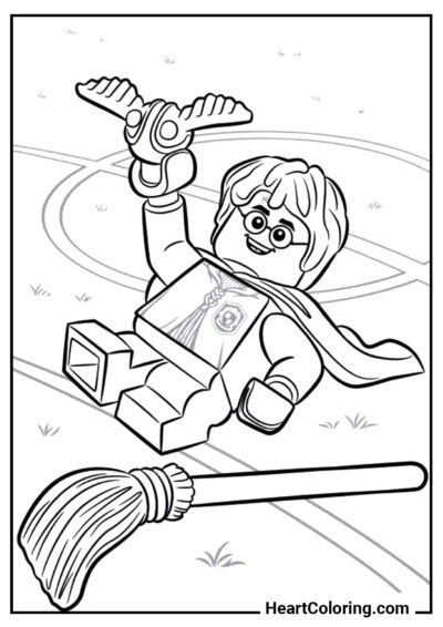 LEGO Harry y la Snitch - Dibujos de Harry Potter para Colorear