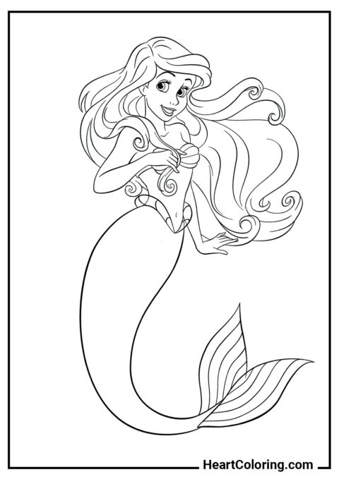 Ariel the Little Mermaid Coloring Pages to Print on A4