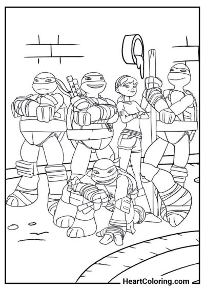 Tortues Ninja Légendaires - Coloriages de  Tortue Ninja