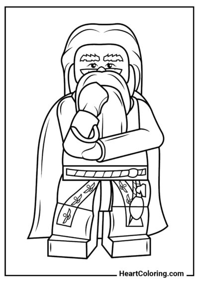 LEGO Profesor Dumbledore - Dibujos de Harry Potter para Colorear