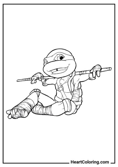 Bébé Donnie - Coloriages de  Tortue Ninja