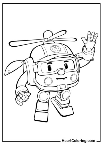 Friendly Helly - Robocar Poli Coloring Pages