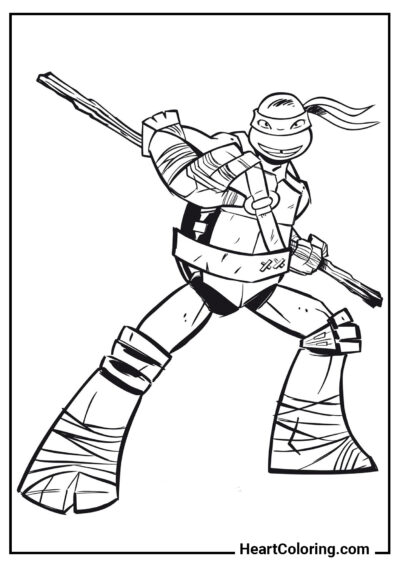 Donatello - Dibujos de Las Tortugas Ninja para Colorear