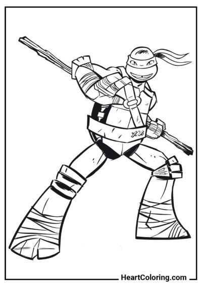 Donatello - Ninja Turtles Coloring Pages