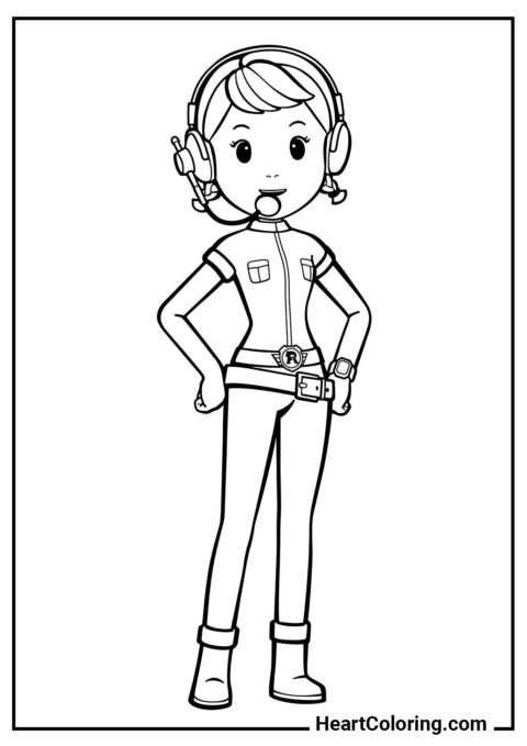Rescue Manager Jin - Robocar Poli Coloring Pages