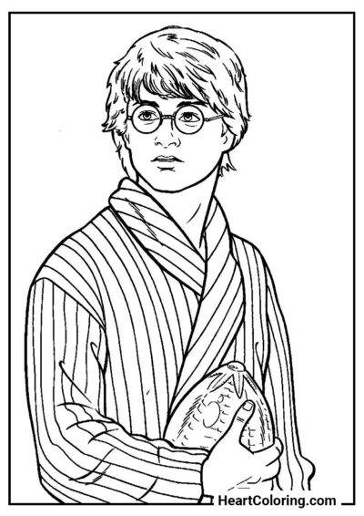 Harry Potter and the Golden Egg - Harry Potter Coloring Pages