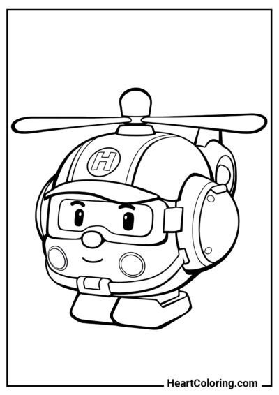 Helly - Robocar Poli Coloring Pages