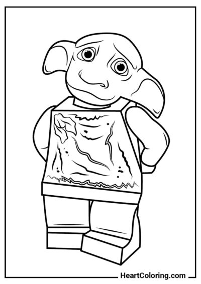 LEGO Dobby - Harry Potter Coloring Pages