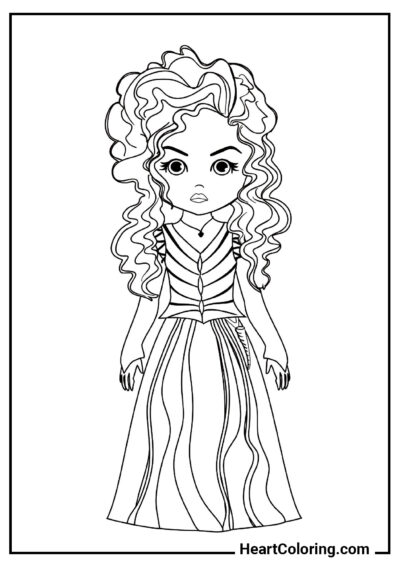 Cartoon Bellatrix Lestrange - Harry Potter Coloring Pages