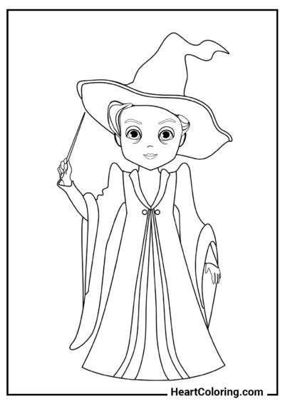 Dessin animé Minerva McGonagall - Coloriages Harry Potter