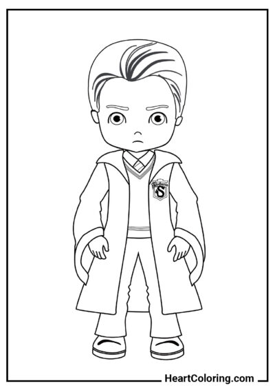 Desenho animado Draco Malfoy - Desenhos do Harry Potter para Colorir