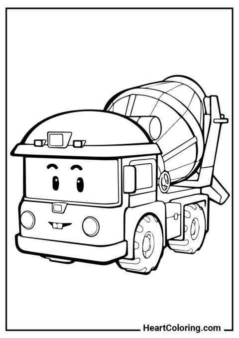 Robocar Poli Coloring Pages for Kids | 30+ Pictures