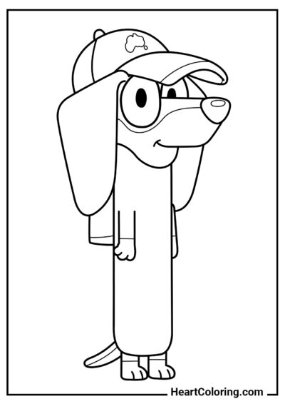 Snickers - Bluey Coloring Pages