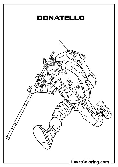 Kolorowanka Donatello z filmu — dla całej rodziny