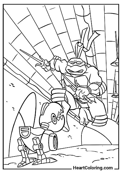 Kolorowanka do pobrania: Bitwa w kanałach