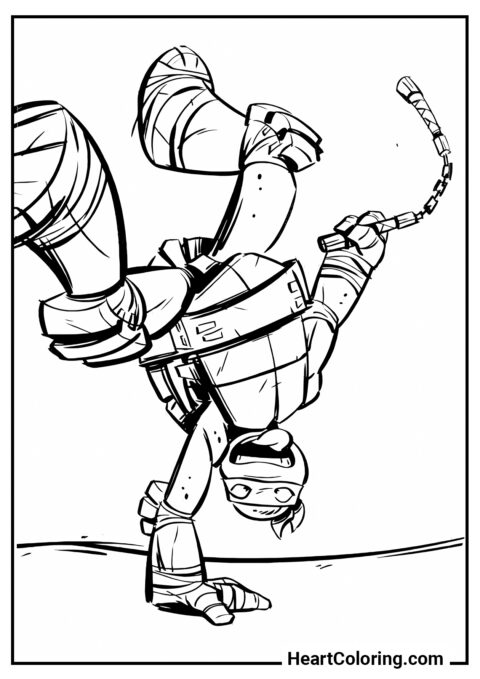 Michelangelo - Ninja Turtles Coloring Pages