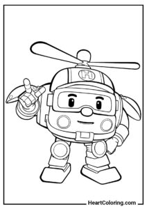 Robocar Poli Coloring Pages for Kids | 30+ Pictures