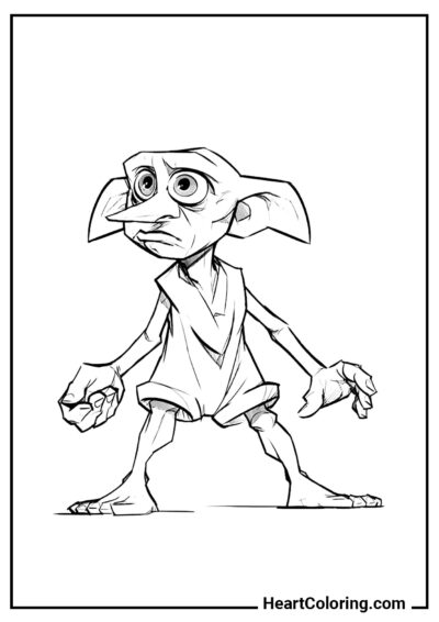Dobby - Dibujos de Harry Potter para Colorear