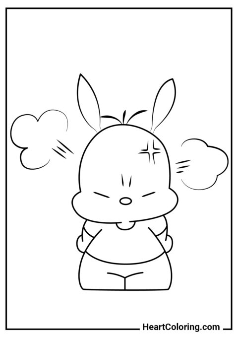 Pochacco is furious - Pochacco Coloring Pages