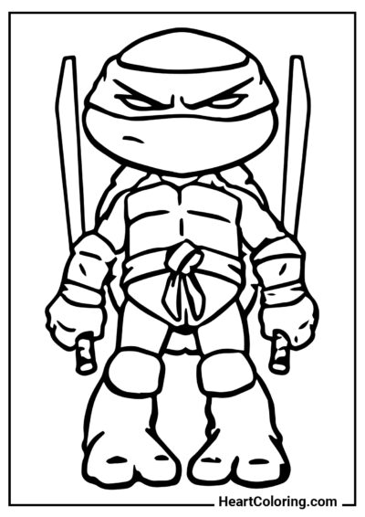 Bebê Leo - Desenhos de Tartarugas Ninjas para Сolorir