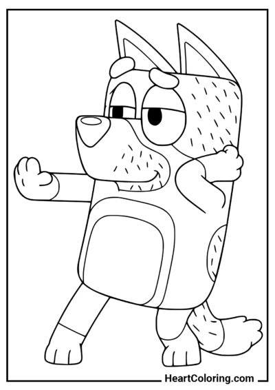 Bandit Heeler - Bluey Coloring Pages