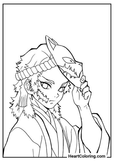 Sabito - Coloriage Demon Slayer