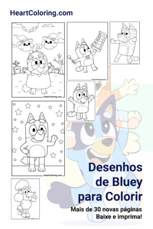 Desenhos de Bluey para Colorir