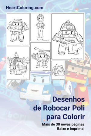 Desenhos de Robocar Poli para Colorir