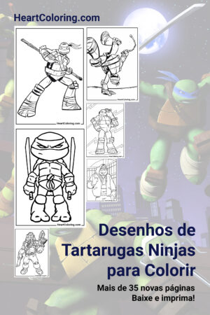 Desenhos para colorir das Tartarugas Ninja