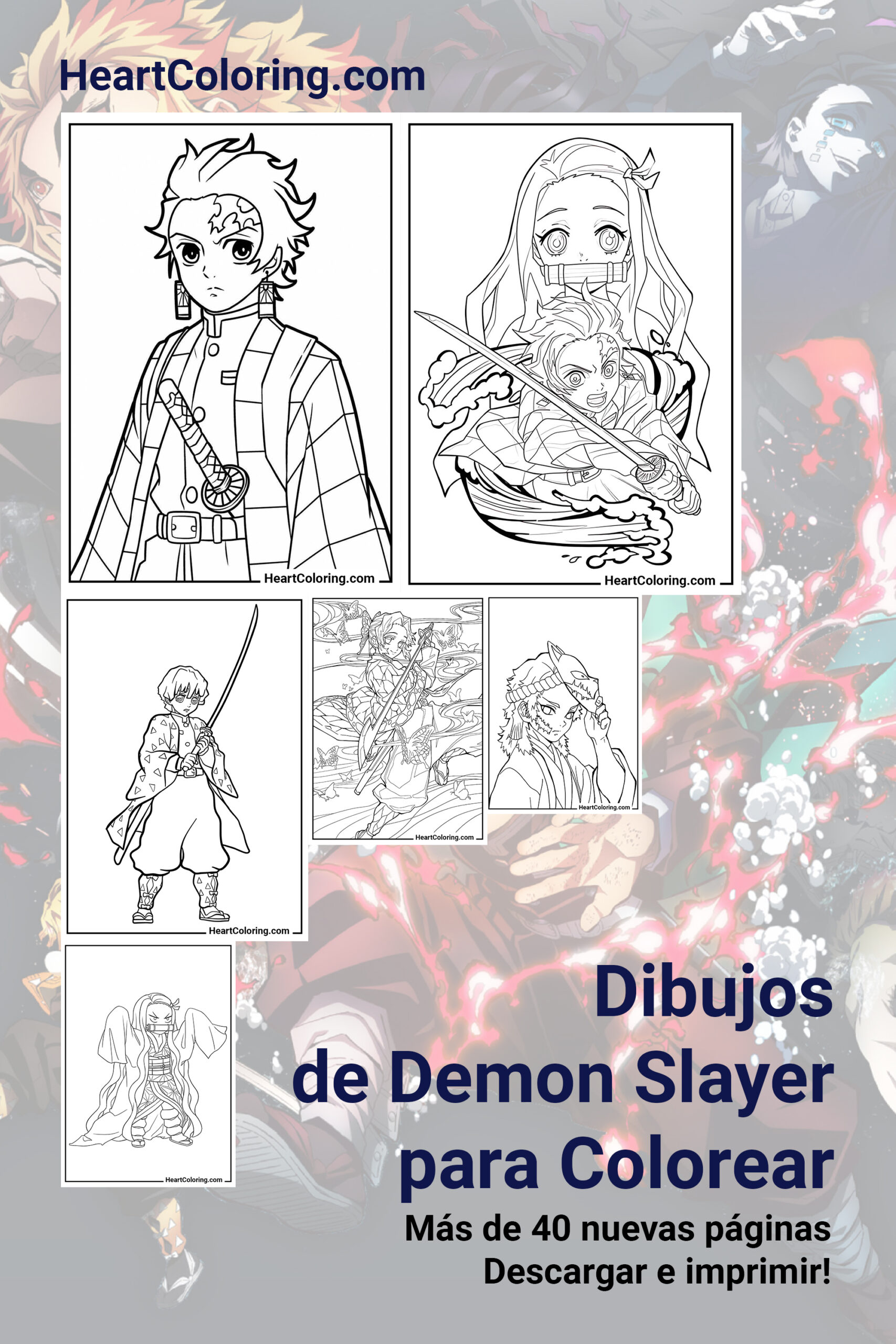 Dibujos de Demon Slayer para imprimir y colorear