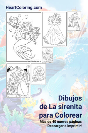 Dibujos de La sirenita para Colorear