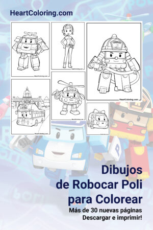 Dibujos de Robocar Poli para Colorear