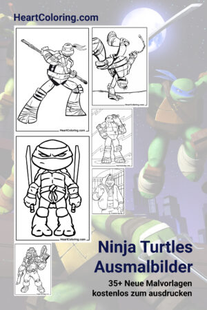 Ausmalbilder mit den Ninja Turtles