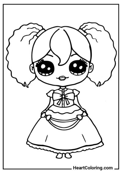 Poppy doll - Poppy Playtime Coloring Pages