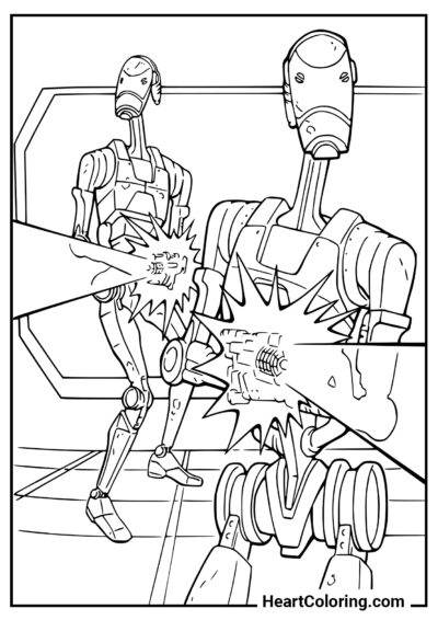 Droid Attack - Star Wars Coloring Pages