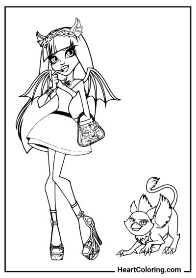 Rochelle Goyle - Monster High Coloring Pages