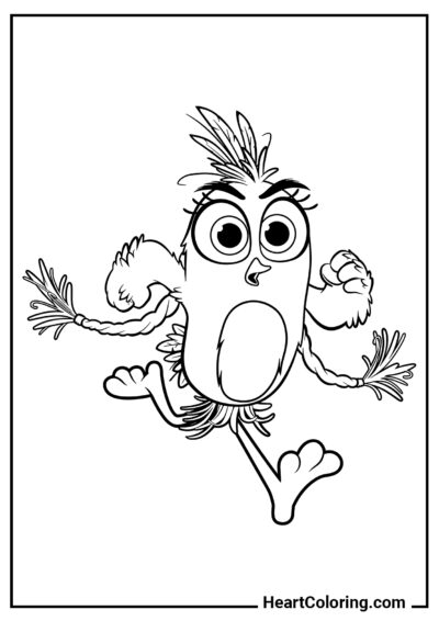 Scared Stella - Angry Birds Coloring Pages