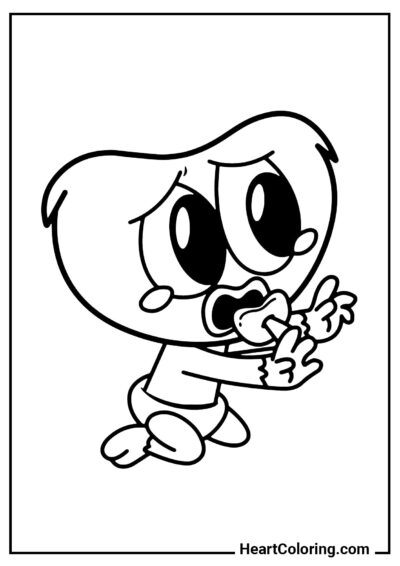 Upset kid - Poppy Playtime Coloring Pages