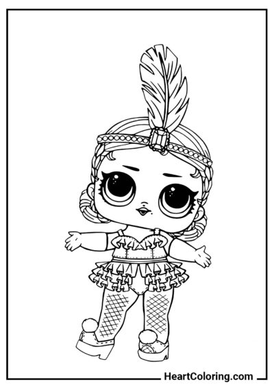 Cheer Captain - L.O.L. Surprise Dolls Coloring Pages