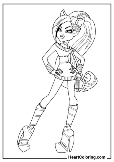 Clawdeen Wolf - Dibujos de Monster High para Colorear