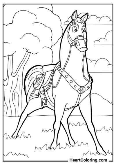 Maximus - Coloriage Raiponce