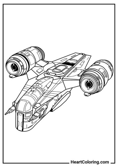 Razor Crest - Desenhos do Star Wars para Colorir